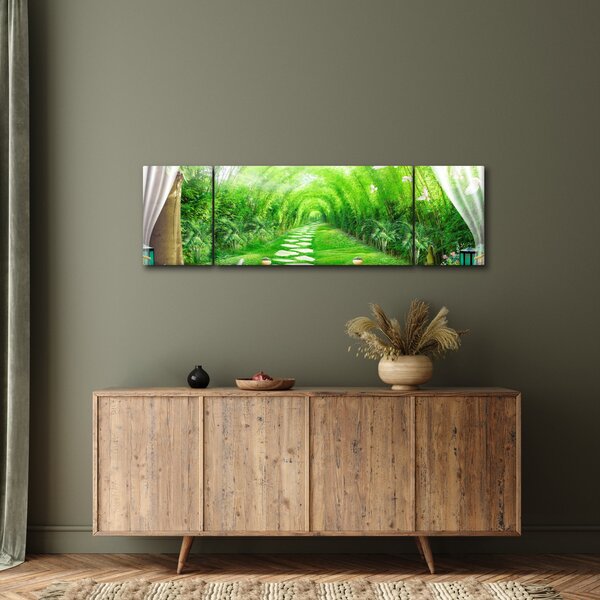 Obraz - Výhled na tropickou zahradu (170x50 cm)