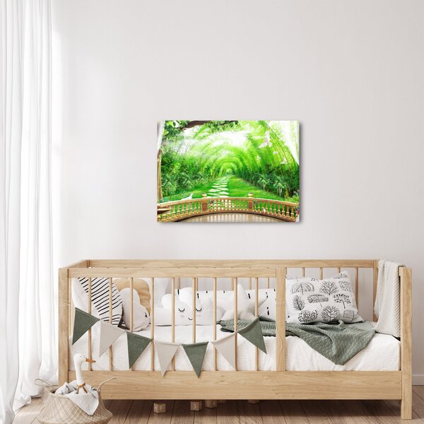 Obraz - Výhled na tropickou zahradu (70x50 cm)