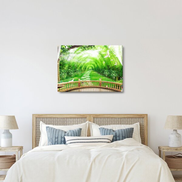 Obraz - Výhled na tropickou zahradu (70x50 cm)