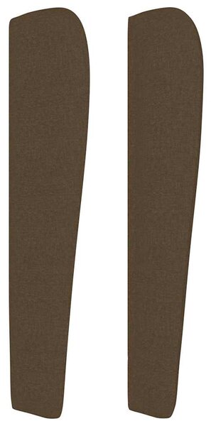 Čelo postele typu ušák tmavě hnědé 147x23x118/128 cm textil 3117957