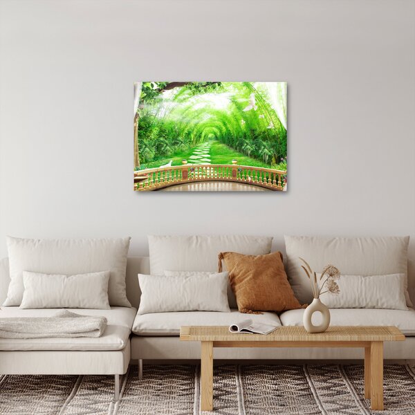 Obraz - Výhled na tropickou zahradu (70x50 cm)