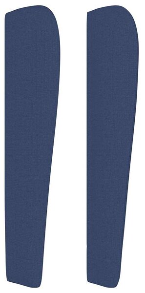 Čelo postele typu ušák modré 147x23x118/128 cm textil 3118394