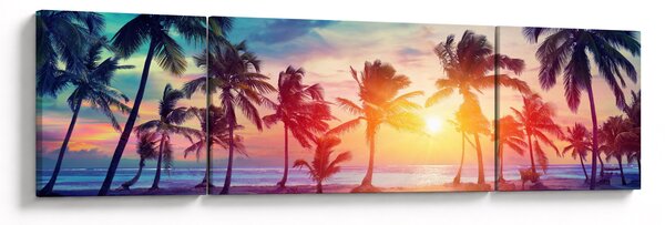 Obraz - Tropický západ slunce (170x50 cm)