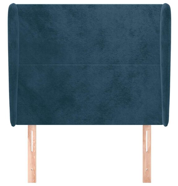 Čelo postele typu ušák tmavě hnědé 103x23x118/128 cm textil 3117722