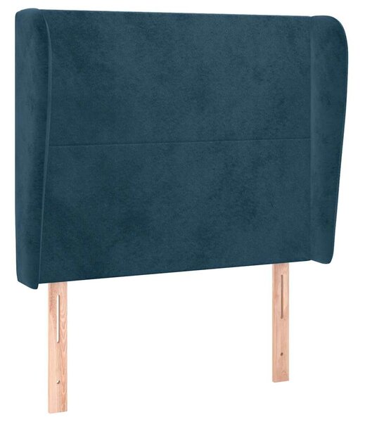 Čelo postele typu ušák tmavě hnědé 103x23x118/128 cm textil 3117722