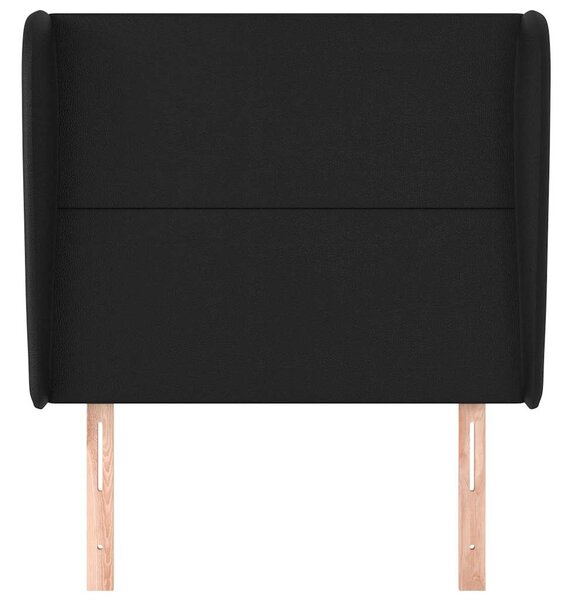 Čelo postele typu ušák černé 93x23x118/128 cm umělá kůže 3117754