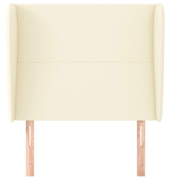 Čelo postele typu ušák krémové 83 x 23 x 118/128 cm umělá kůže 3117750