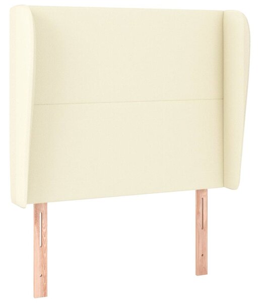 Čelo postele typu ušák krémové 83 x 23 x 118/128 cm umělá kůže 3117750