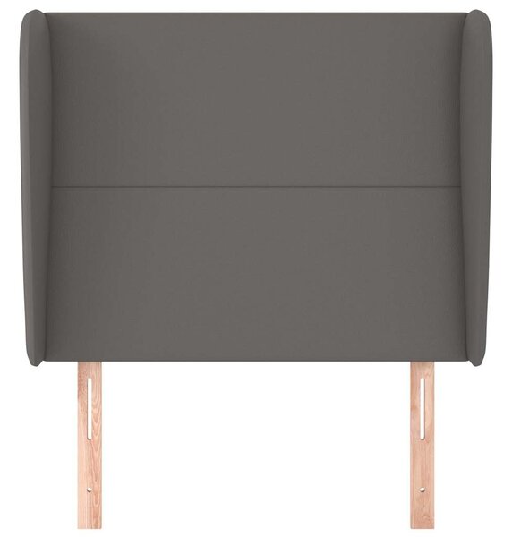 Čelo postele typu ušák tmavě šedé 103x23x118/128 cm umělá kůže 3117764