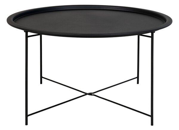 Černý kovový kulatý konferenční stolek ø 75 cm Bastia – House Nordic