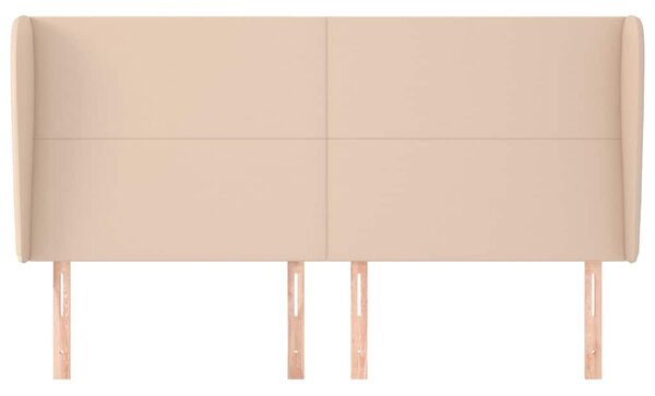 Čelo postele typu ušák cappuccino 183x23x118/128 cm umělá kůže 3117783