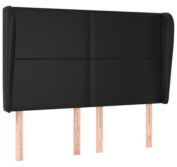 Čelo postele typu ušák černé 147x23x118/128 cm umělá kůže 3117766