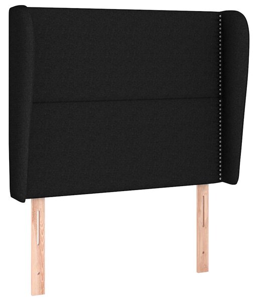 Čelo postele typu ušák černé 93x23x118/128 cm textil 3117800