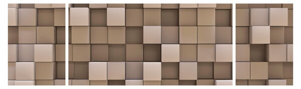Obraz - Béžové krychle (170x50 cm)
