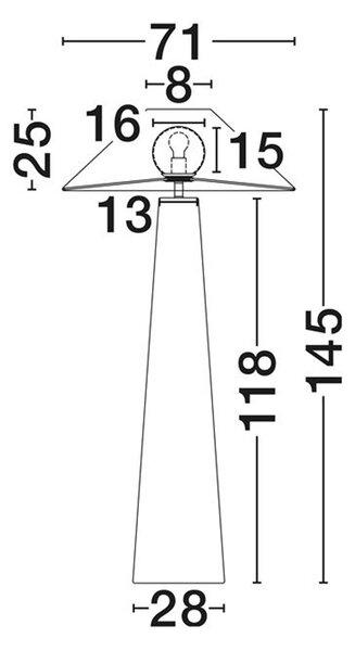 Nova Luce Plom E27 stojací svítidlo Béžová