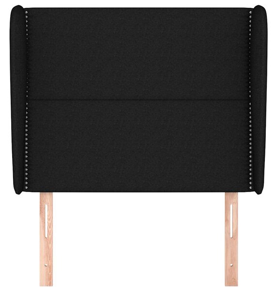 Čelo postele typu ušák černé 93x23x118/128 cm textil 3117800