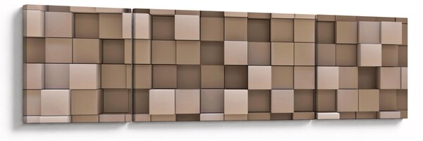 Obraz - Béžové krychle (170x50 cm)