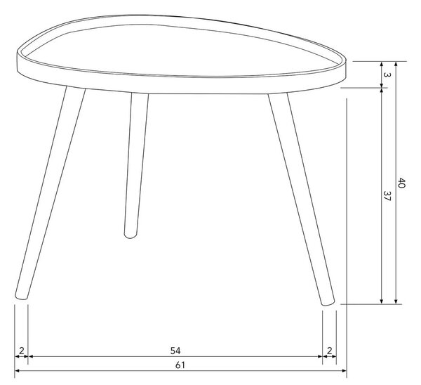 Odkládací stolek 50x61 cm Mae – WOOOD