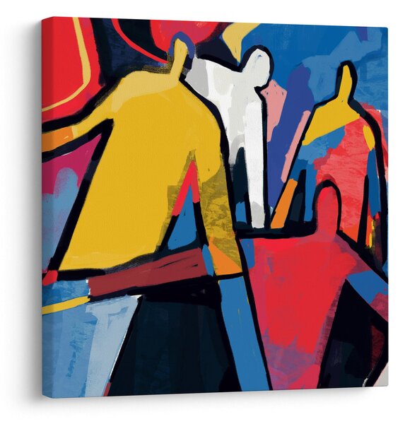 Obraz - Abstrakce mužů (30x30 cm)