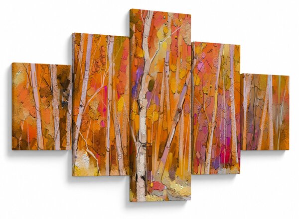 Obraz - Podzimní les (125x70 cm)
