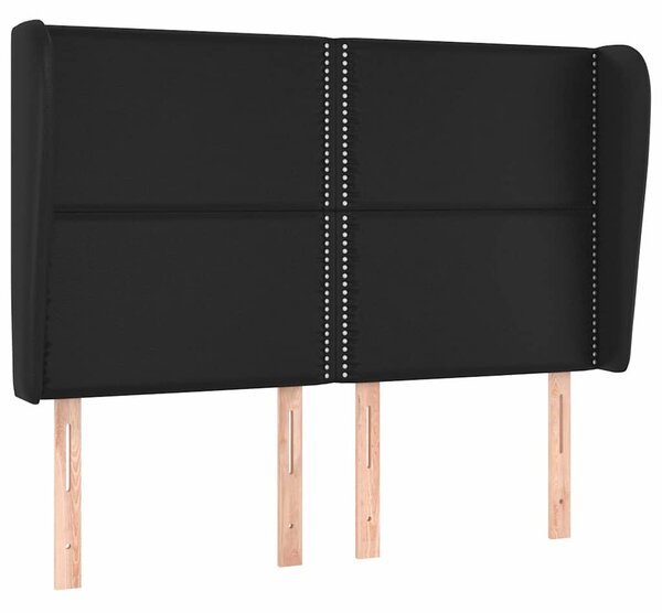 Čelo postele typu ušák černé 147x23x118/128 cm umělá kůže 3117906