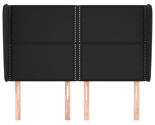 Čelo postele typu ušák černé 147x23x118/128 cm umělá kůže 3117906