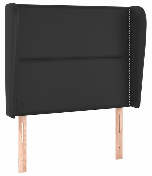 Čelo postele typu ušák černé 103x23x118/128 cm umělá kůže 3117900