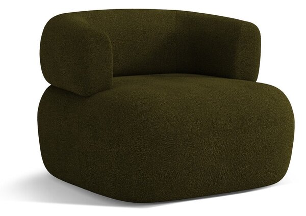 Zelené křeslo z textilie bouclé Jenny – Micadoni Home