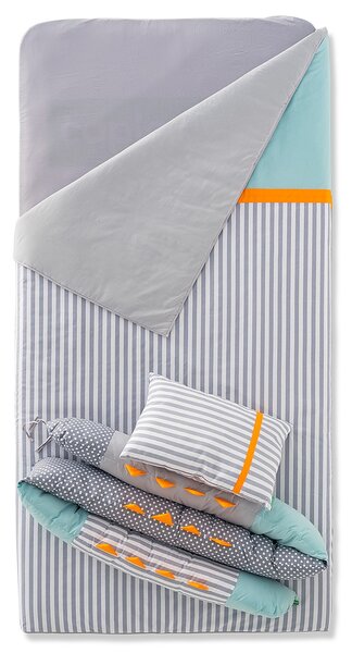 Ložní set 100x200cm Tweety - šedá/mix barev