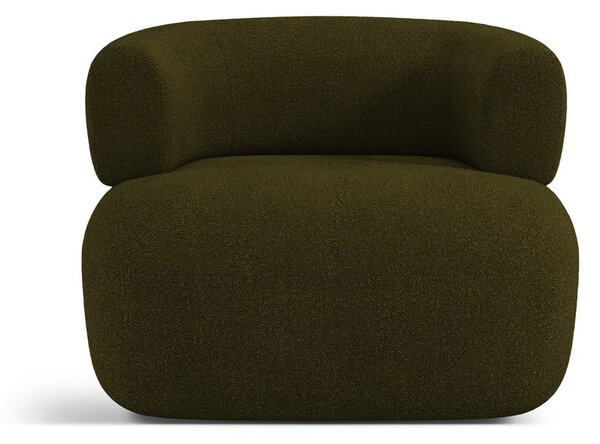 Zelené křeslo z textilie bouclé Jenny – Micadoni Home