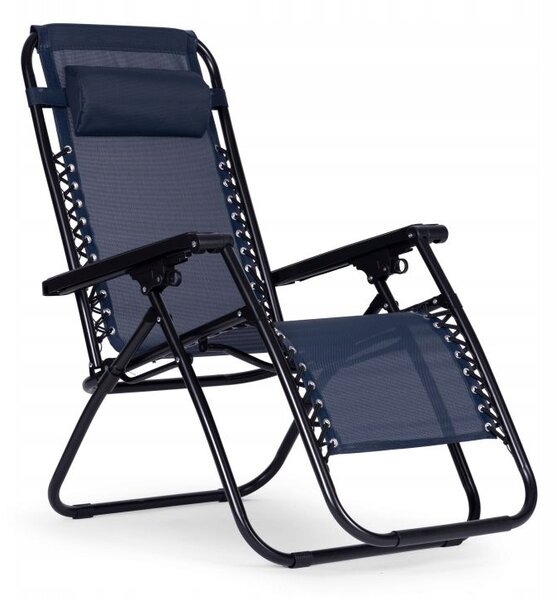 Zahradní lehátko ModernHome ZRL010 modré