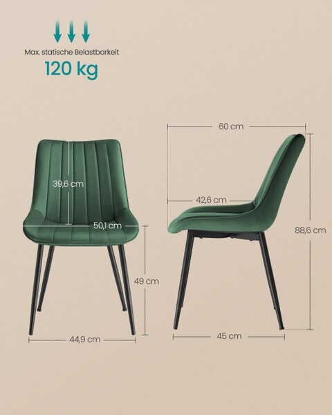 Set dvou jídelních židlí LDC090C01 (2 ks)