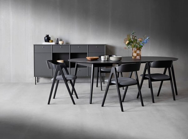 Kulatý rozkládací jídelní stůl s deskou v dubovém dekoru a přídavnou deskou ø 135 cm Meza – Hammel Furniture
