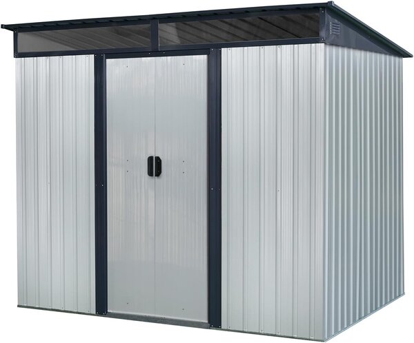 Furnigo Zahradní domek 196x122x180 cm - šedý