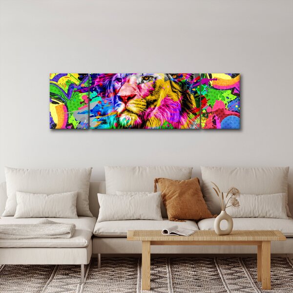Obraz - 3D obraz lva (170x50 cm)