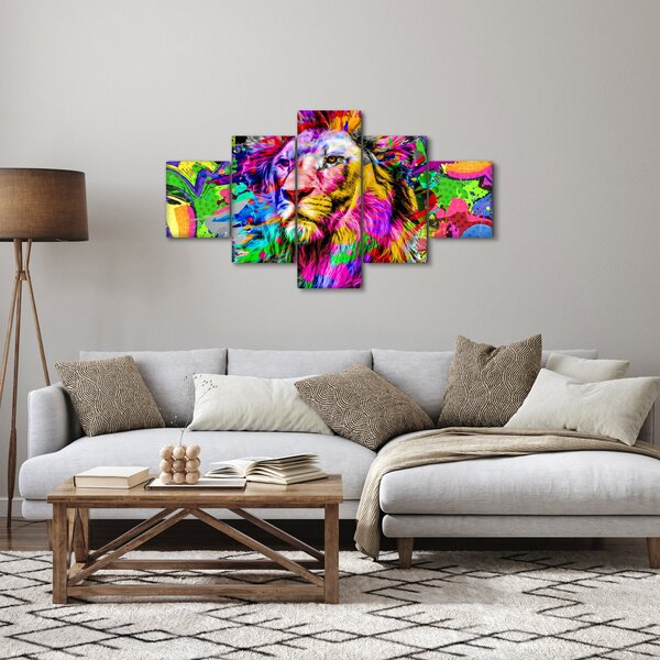 Obraz - 3D obraz lva (125x70 cm)