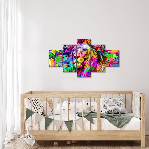 Obraz - 3D obraz lva (125x70 cm)