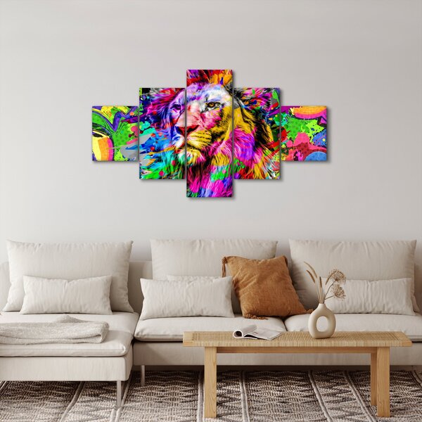Obraz - 3D obraz lva (125x70 cm)