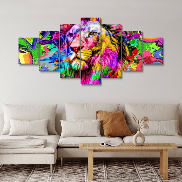 Obraz - 3D obraz lva (210x100 cm)