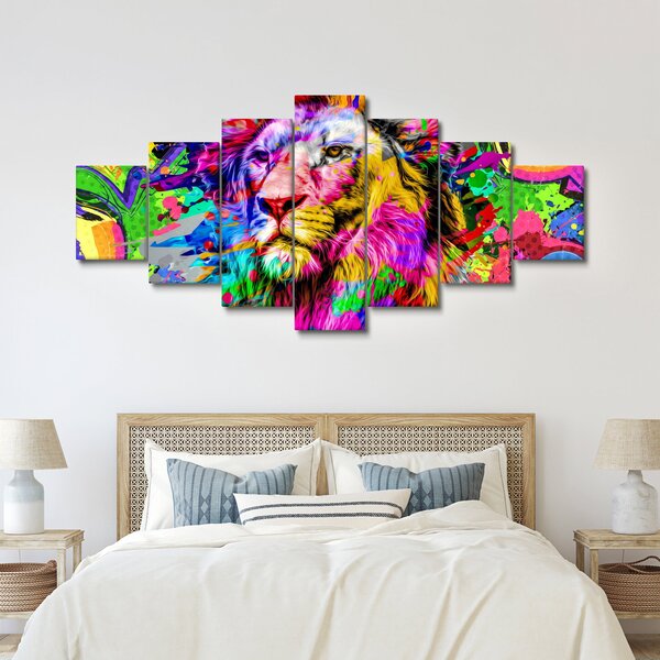 Obraz - 3D obraz lva (210x100 cm)