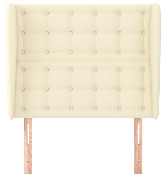 Čelo postele typu ušák krémové 83 x 23 x 118/128 cm umělá kůže 3118030