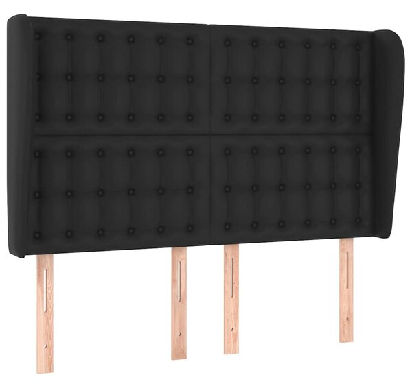 Čelo postele typu ušák černé 147x23x118/128 cm umělá kůže 3118046