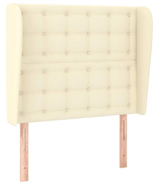 Čelo postele typu ušák krémové 83 x 23 x 118/128 cm umělá kůže 3118030