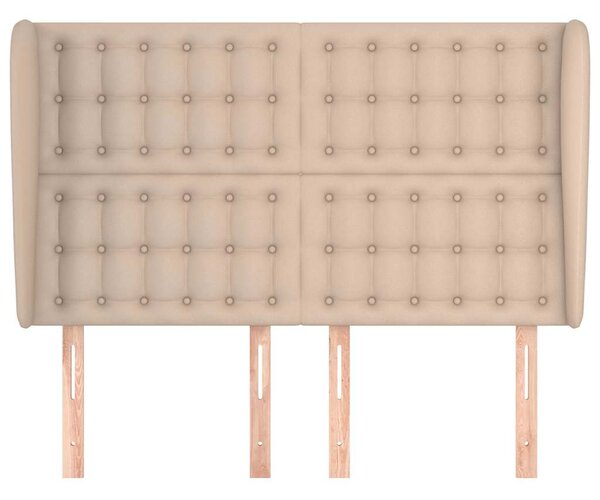 Čelo postele typu ušák cappuccino 147x23x118/128 cm umělá kůže 3118051