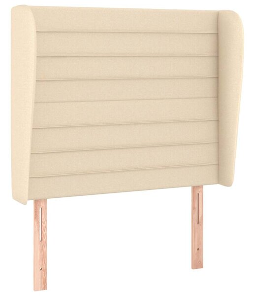 Čelo postele typu ušák krémové 93x23x118/128 cm textil 3118083