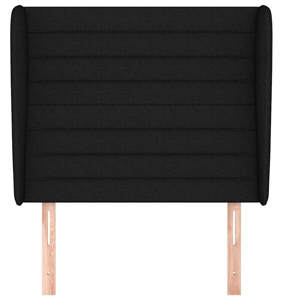 Čelo postele typu ušák černé 93x23x118/128 cm textil 3118080
