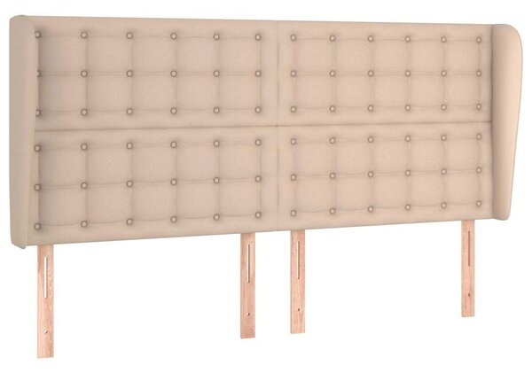Čelo postele typu ušák cappuccino 203x23x118/128 cm umělá kůže 3118069