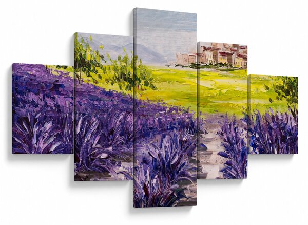 Obraz - Provance, Francie, olejomalba (125x70 cm)