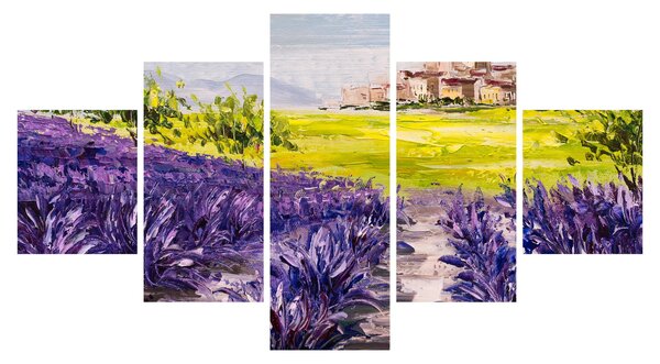 Obraz - Provance, Francie, olejomalba (125x70 cm)