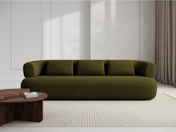 Zelená pohovka z textilie bouclé 226 cm Jenny – Micadoni Home